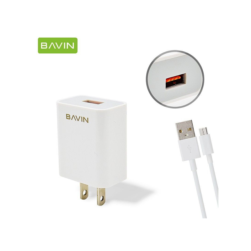 Bavin PC658Y Micro V8 3A Quick Charger