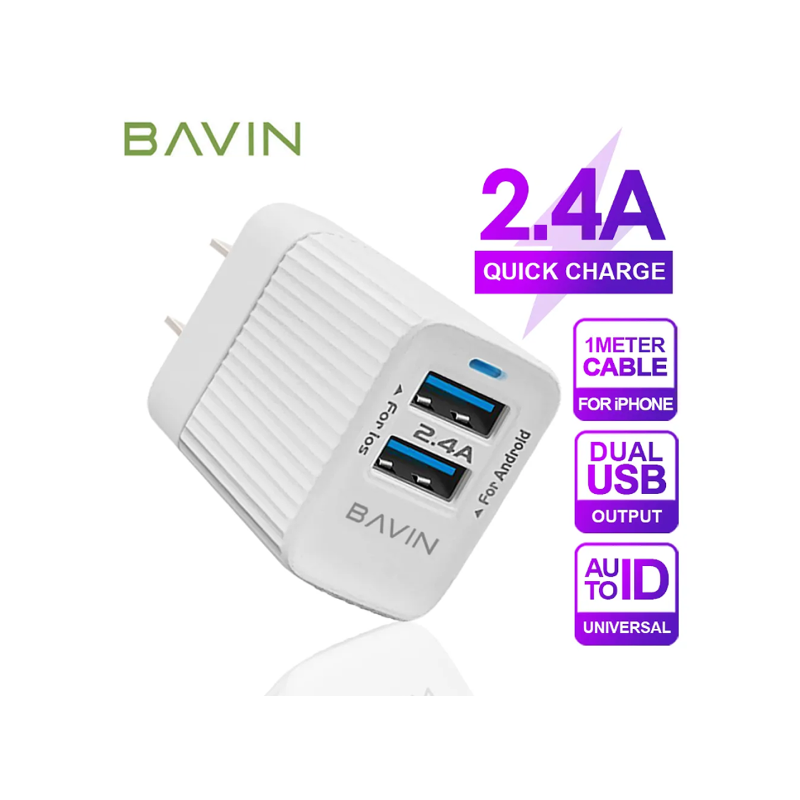 Bavin PC511 2.4A Quick Universal Wall Charger for iPhone