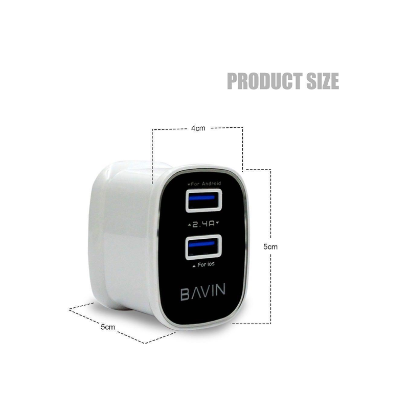 Bavin PC727 IOS 2.4A Dual USB Charger