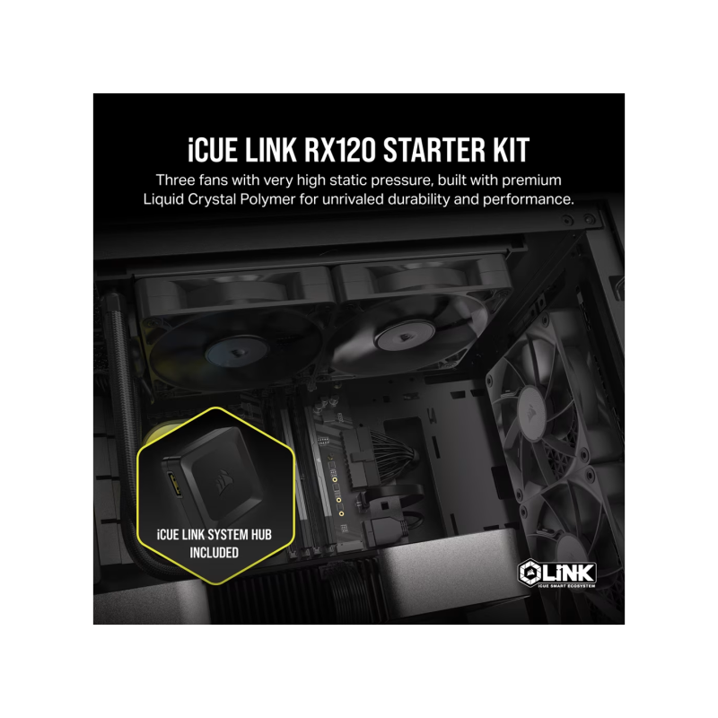 CORSAIR iCUE LINK RX120 Starter Kit Triple Fan 120MM