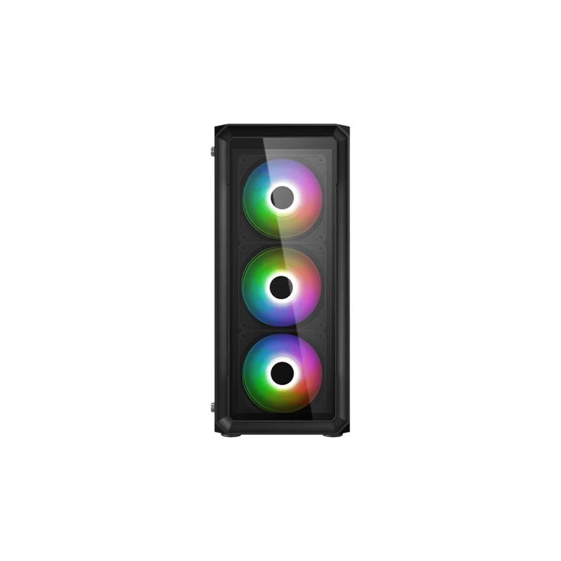 Frontier Hermes HE19A Black ATX Case W/ Tempered Glass, 4 LED Fans