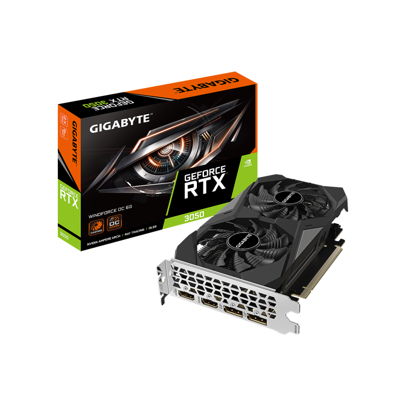 Gigabyte RTX 3050 6GB 96BIT GDDR6 Windforce OC (2XHDMI, 2XDP)