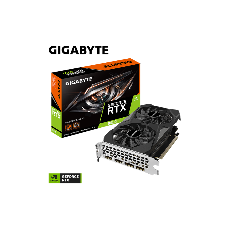 Gigabyte RTX 3050 6GB 96BIT GDDR6 Windforce OC (2XHDMI, 2XDP)