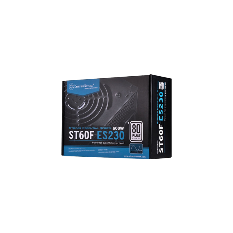 Silverstone ST60F-ES230 Strider Essential 600W PSU (Non-Modular Cabling)