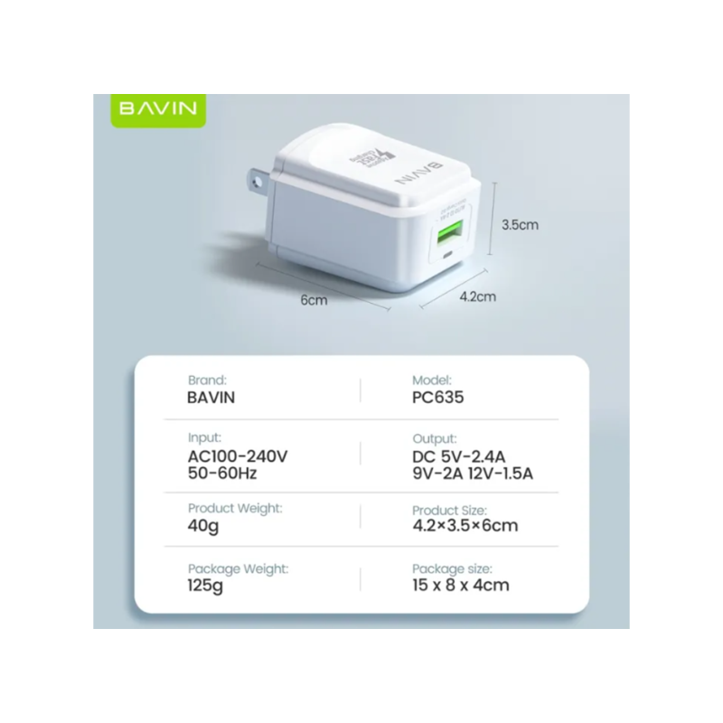 Bavin C-PC635 Micro Fast Charger