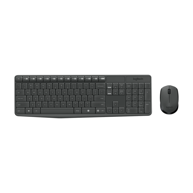 Logitech Wireless Keyboard Mouse MK235 Black