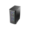 Frontier Uriel UR16A Black ATX Ccase w/ Mesh Front, Tempred Glass Side Panel, 4 ARGB Fans w/ Controller, USB-C