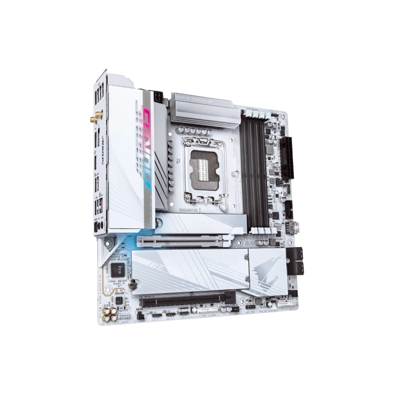 Gigabyte B760M Aorus Elite X AX LGA 1700 DDR5 Gaming Motherboard White
