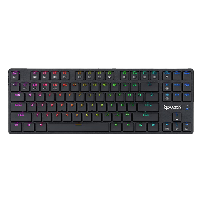 REDRAGON ANUBIS RGB WIRED/WIRELESS/BLUETOOTH TKL MECHANICAL KEYBOARD (BROWN SWITCH)